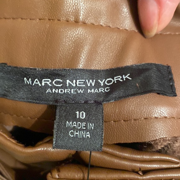 Andrew Marc New York Cognac Vegan Shorts - Picture 6 of 6